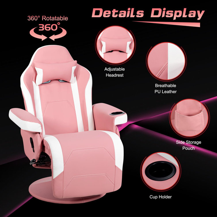 Wayfair pink gaming discount chair